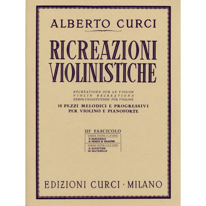 A. Curci Ricreazioni Violinistiche III main product photo