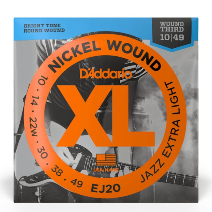 Corde elettrica D`Addario EJ20 nickel wound XL jazz extra light 10-49 main product photo