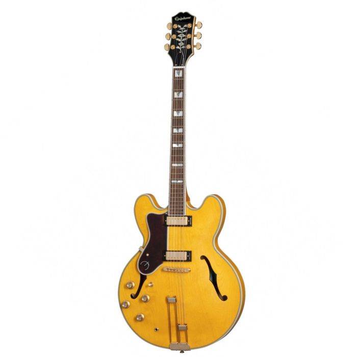 Chitarra Semiacustica Epiphone Sheraton Frequensator natural Mancina con borsa main product photo