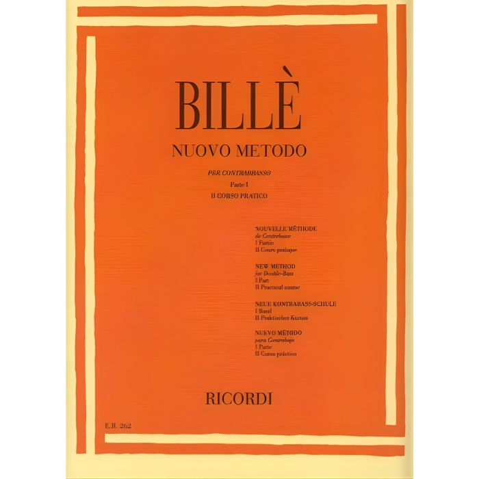 Billè Nuovo Metodo per contrabbasso Parte I II Corso pratico main product photo