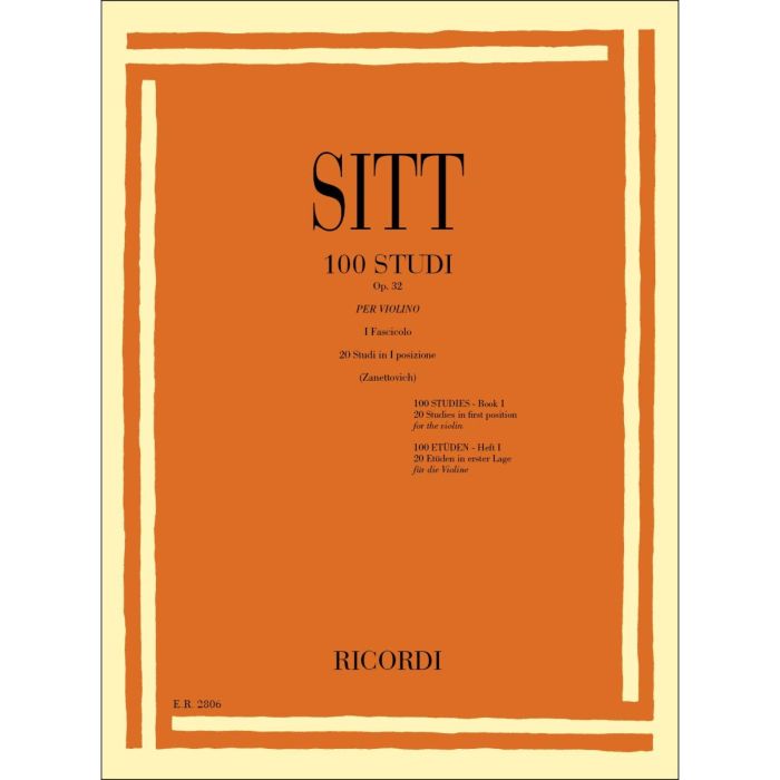 H.Sitt 100 Studi per Violino Op.32 I Fascicolo main product photo