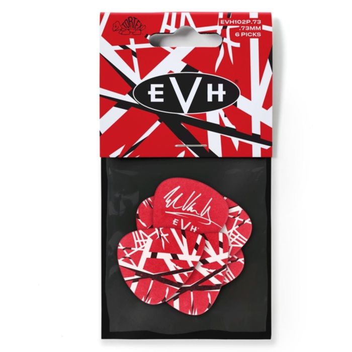 Blister plettri Dunlop EVH102P073 Evh Tortex Pick 6pz main product photo