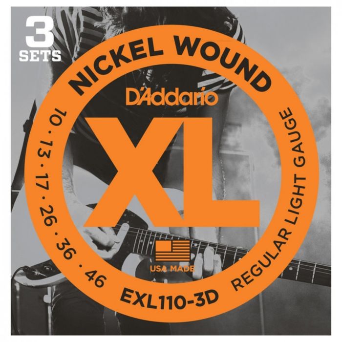 Corde elettrica 3pz D`Addario EXL110 nickel wound regular light 10-46 main product photo