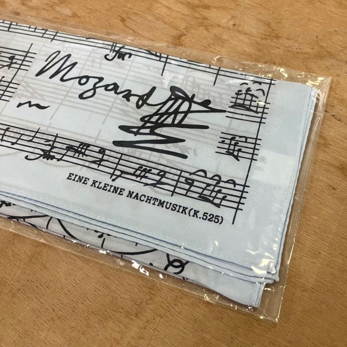 Foulard azzurro con pentagramma Mozart Musik-Boutique main product photo