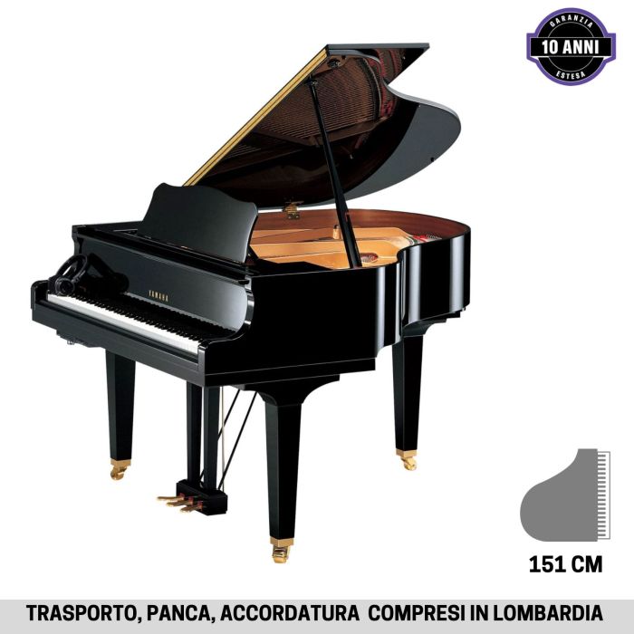 Yamaha GB1 Silent SC3 nero Pianoforte a Coda main product photo