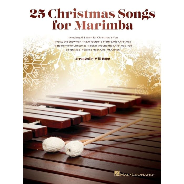 25 Christmas Songs for Marimba Arr. Will Rapp BOOK Marimba main product photo