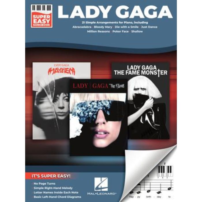 Lady Gaga Super easy songbook 21 simple arrangements for piano main product photo
