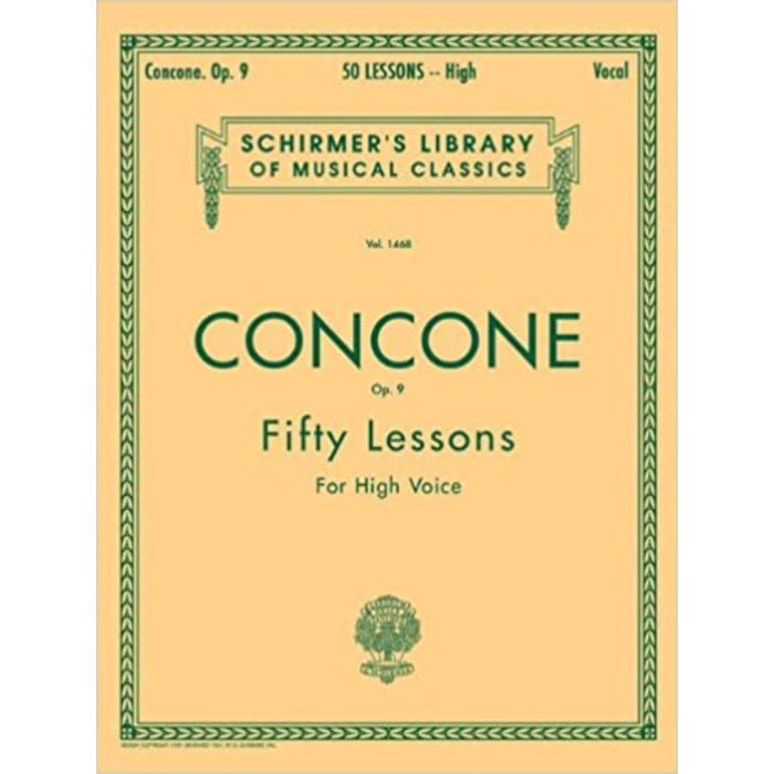 J.Concone 50 Lezioni op.9 per voce alta Ed. Shirmer main product photo