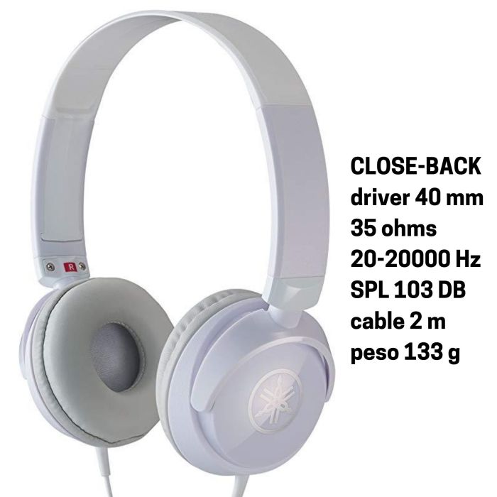 Cuffia Yamaha HPH50WH CLOSED white 35 Ohm main product photo
