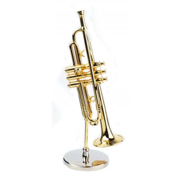 Miniatura tromba con base 11.5 cm placata oro Agifty main product photo