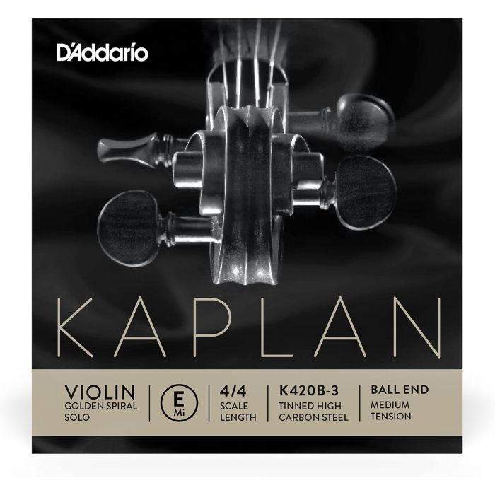 Corda Violino 4/4 D'Addario Kaplan MI K420B-3 Goldenspiral solo con pallino main product photo