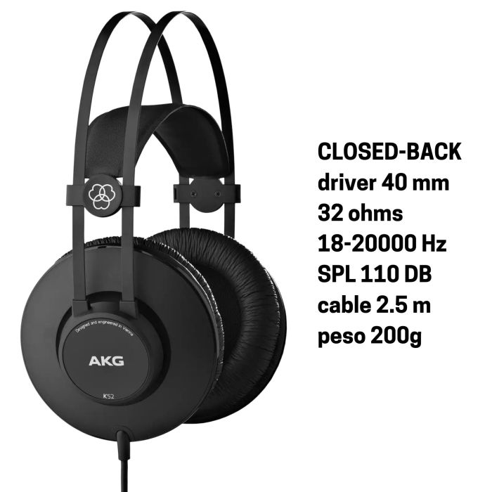 Cuffia AKG K52 CLOSED 32 Ohm main product photo