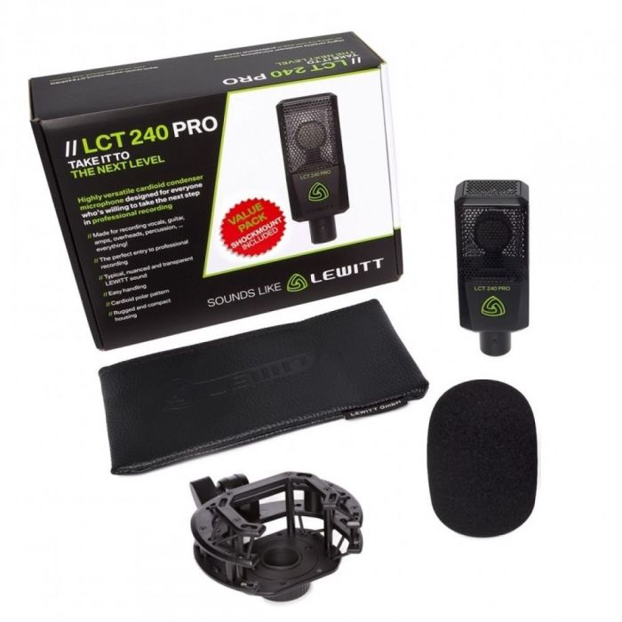Lewitt LCT 240 PRO BK VALUE PACK condensatore con sospensione main product photo