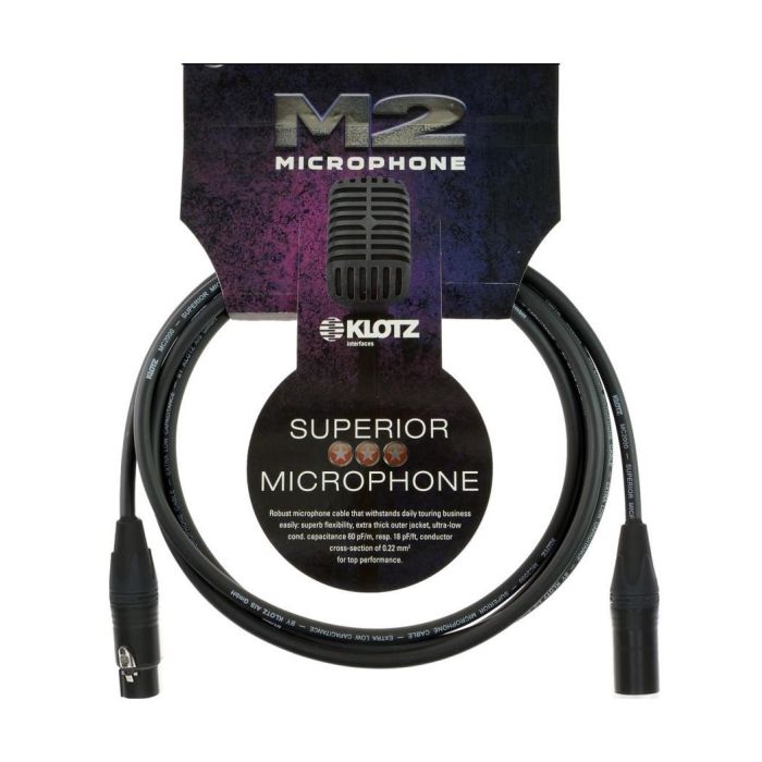Cavo XLR/XLR 10 mt Klotz serie M2 con connettore Neutik main product photo