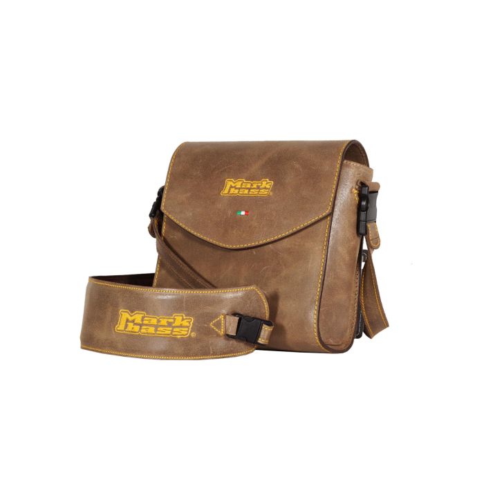 Borsa testata Markbass Nano Mark 300 leather brown pelle main product photo