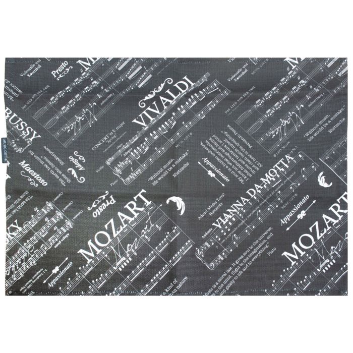 Tovaglietta Americana black spartiti cotone 40x30 cm MusicGift main product photo