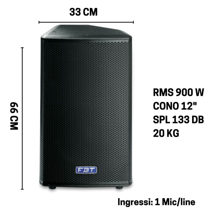 FBT MITUS 112A 900w 12" main product photo