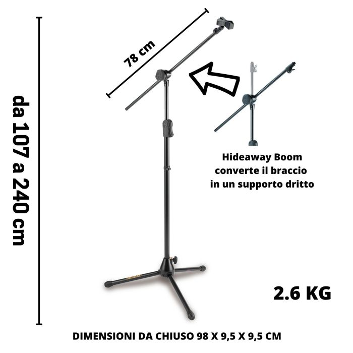Asta Microfono giraffa Hercules MS-533B convertibile main product photo