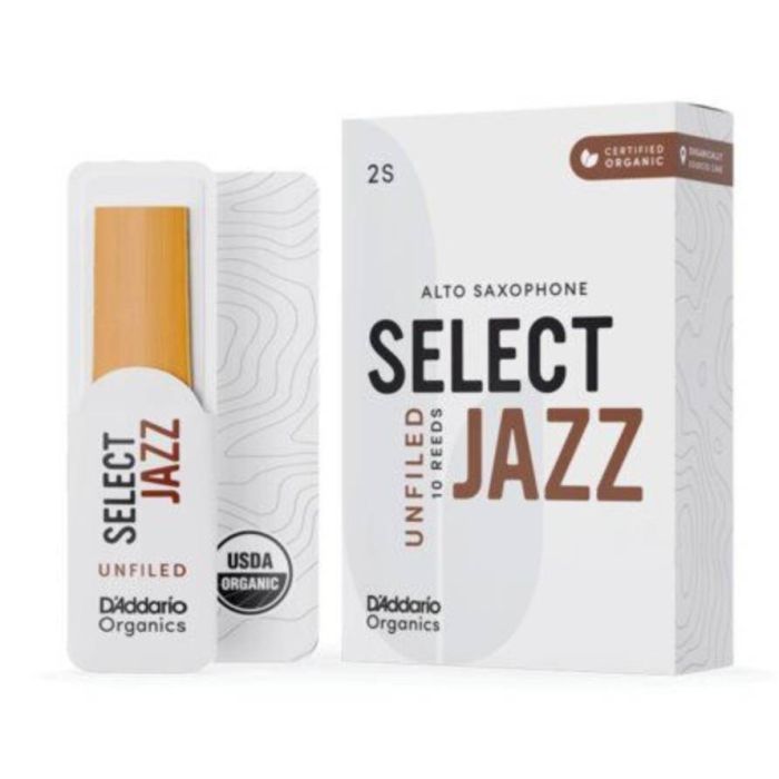 Ance Sax Alto D'Addario Organics Select Jazz Unfiled n.2 soft 10pz main product photo