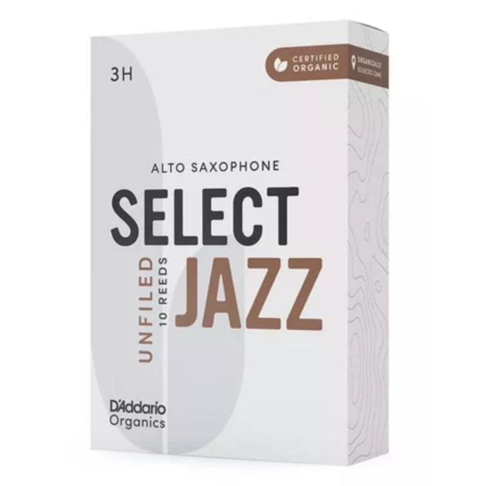 Ance Sax Alto D'Addario Organics Select Jazz Unfiled n.3 Hard 10pz main product photo