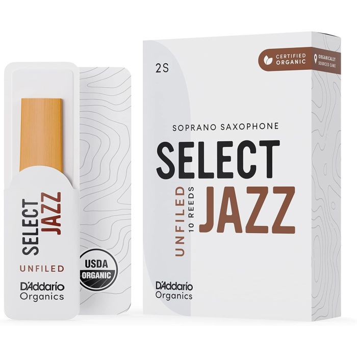 Ance Sax Soprano D'Addario Organics Select Jazz Unfiled n.2 Soft 10pz main product photo