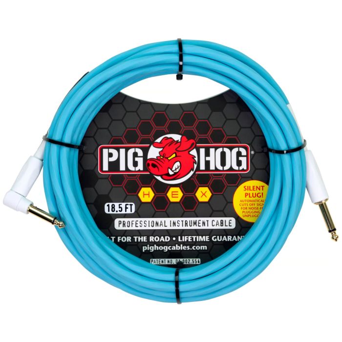 Pig Hog Hex Silent plug Cavo Jack/Jack angolare 5,6mt main product photo