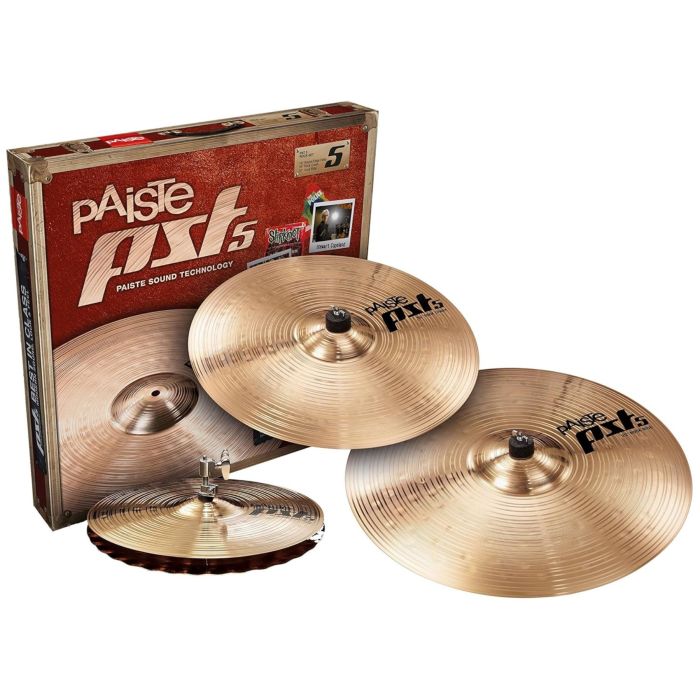 Paiste PST-5 Rock Set Piatti HH 14" Crash 16" Ride 20" main product photo