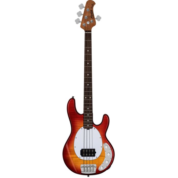 Sterling by Music Man STINGRAY RAY34FM heritage cherry burst main product photo