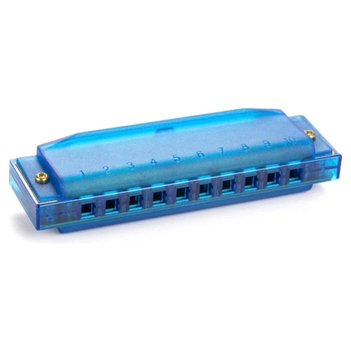 Hohner M1110 translucent Harp C blue main product photo