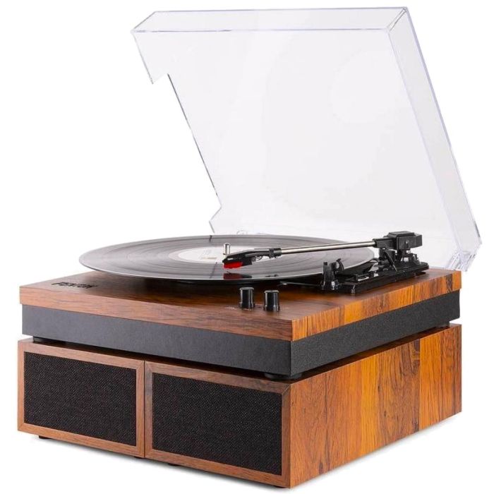 Giradischi bluetooth Fenton RP165 con diffusori BT wood main product photo