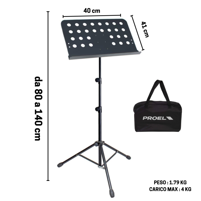 Leggio Proel forato RSM650 con borsa main product photo