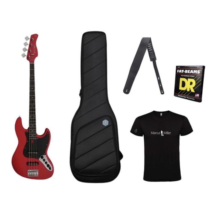 Marcus Miller V3-4 red satin set main product photo