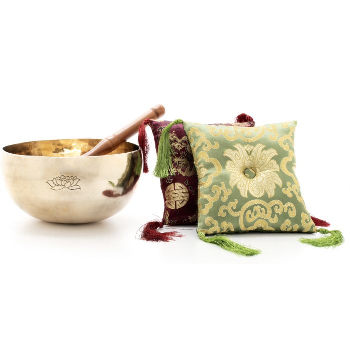 Klangschalen 19cm con cuscino,battente Lotus main product photo