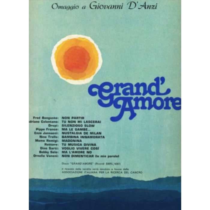 G.D'Anzi Grand'Amore per voce e pianoforte main product photo