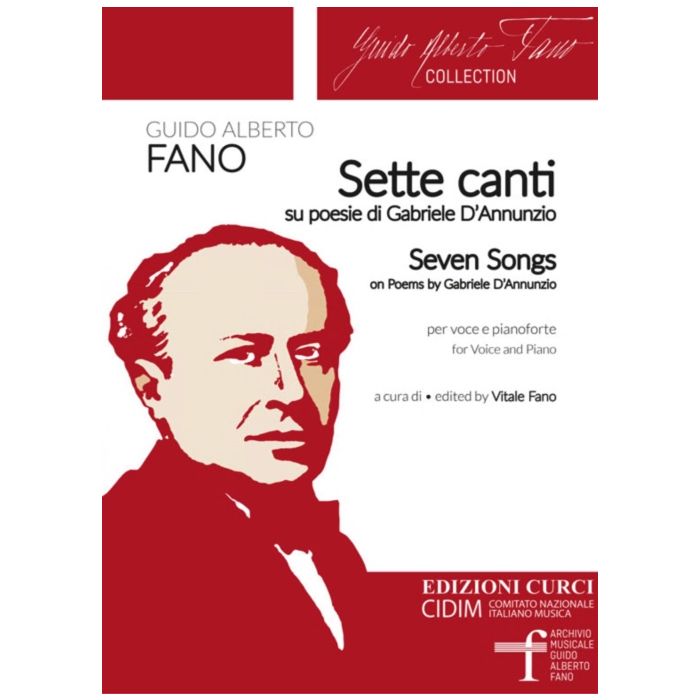 G.A.Fano 7 Canti su Poesie di Gabriele D'Annunzio per voce e pianoforte main product photo
