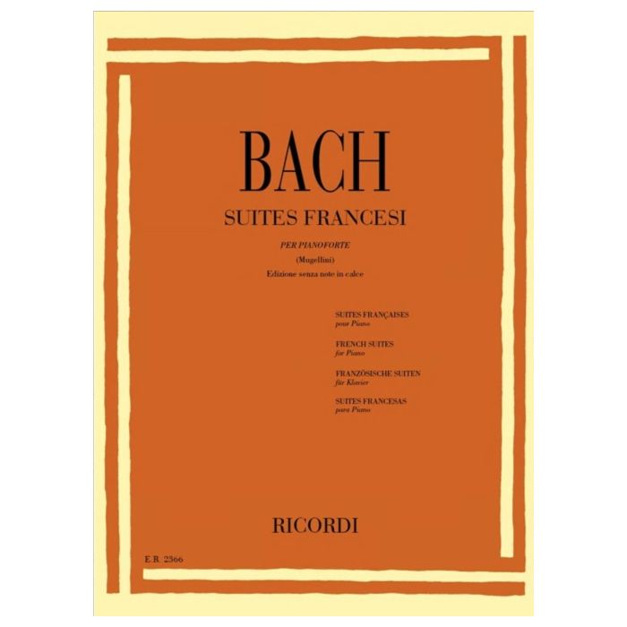 J.S.BACH 6 Suites francesi per Pianoforte Bwv 812-817 ed. Ricordi main product photo