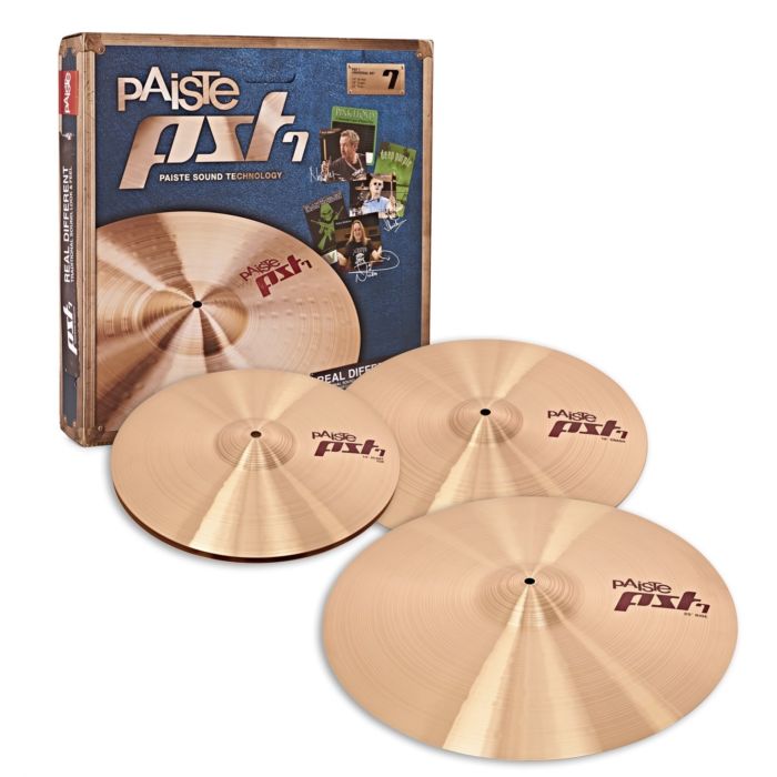 Paiste PST-7 Universal Medium Set Piatti HH 14" Crash 16" Ride 20" main product photo