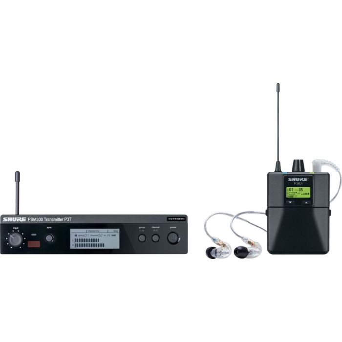 Shure PSM300 P3T, P3RA, SE215 In-Ear Monitor main product photo