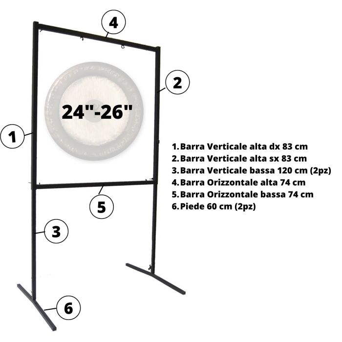 Supporto Gong Paiste quadrato da terra per 1 Gong 24/26" main product photo