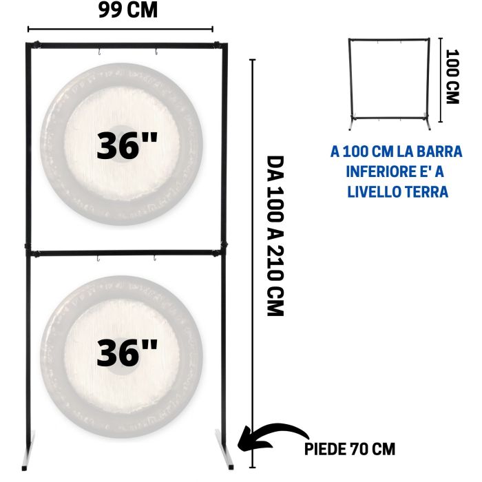Supporto Gong Wuhan per 2 Gong fino a 36" 91cm main product photo