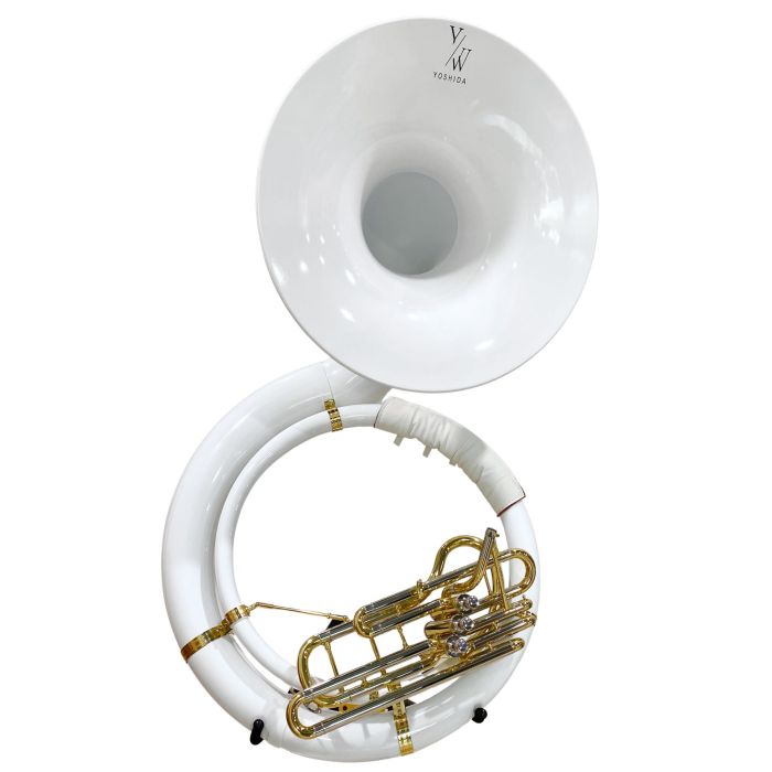 Yoshida YOS01SH Susafono in fibra di vetro bianco main product photo