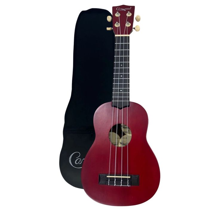 Ukulele soprano Camwood red con borsa main product photo