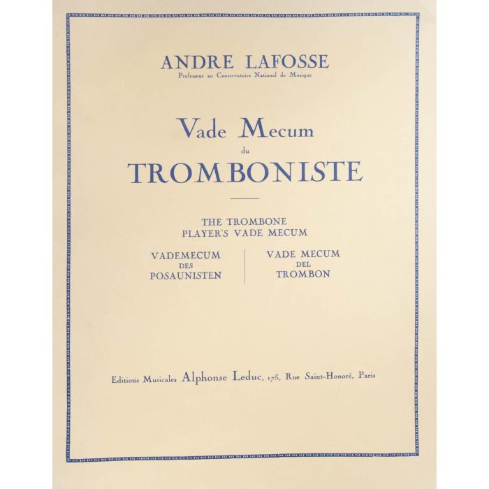 A.Lafosse Vade Mecum del Trombonista main product photo