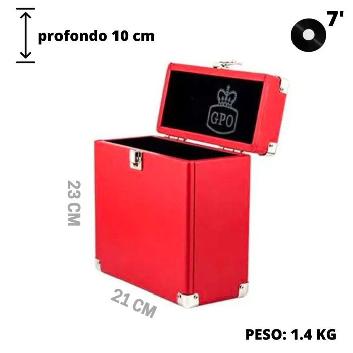 Porta vinili GPO 7" red main product photo