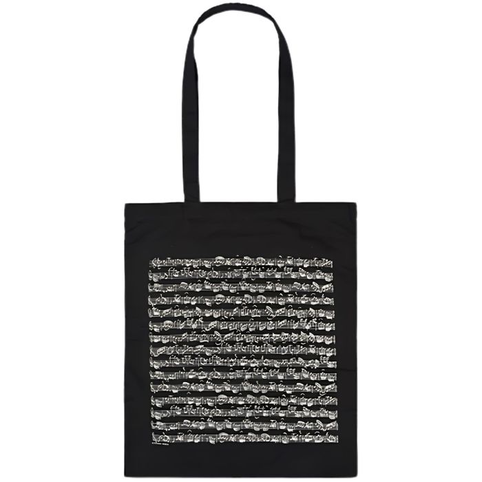 Borsa Vienna World Cotone Nera L Spartiti main product photo