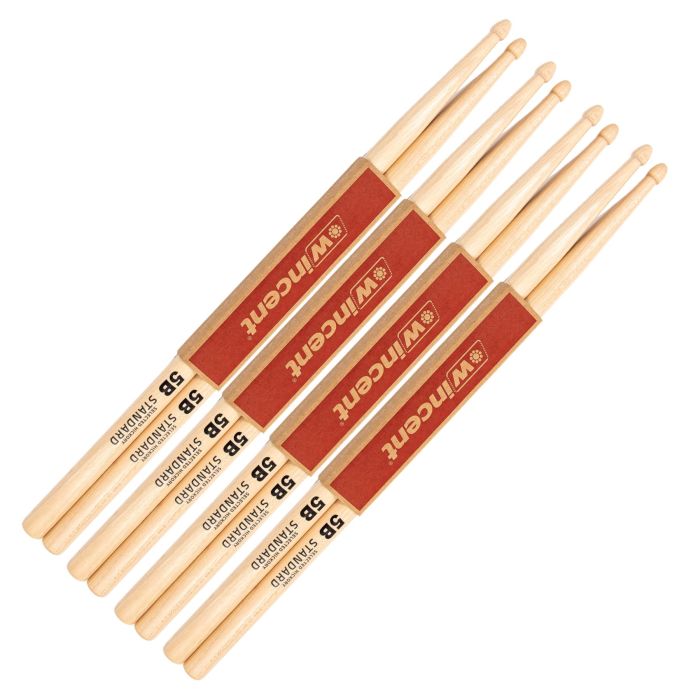 Bacchette Wincent 5B Hickory Standard 4 paia main product photo