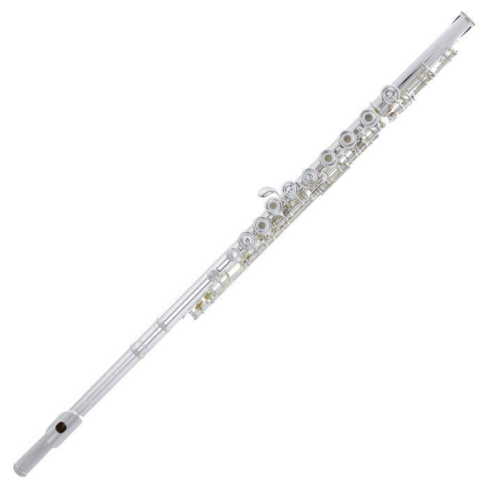 Flauto Yamaha YFL472 fori aperti non in linea mi snodato testata e corpo in argento main product photo