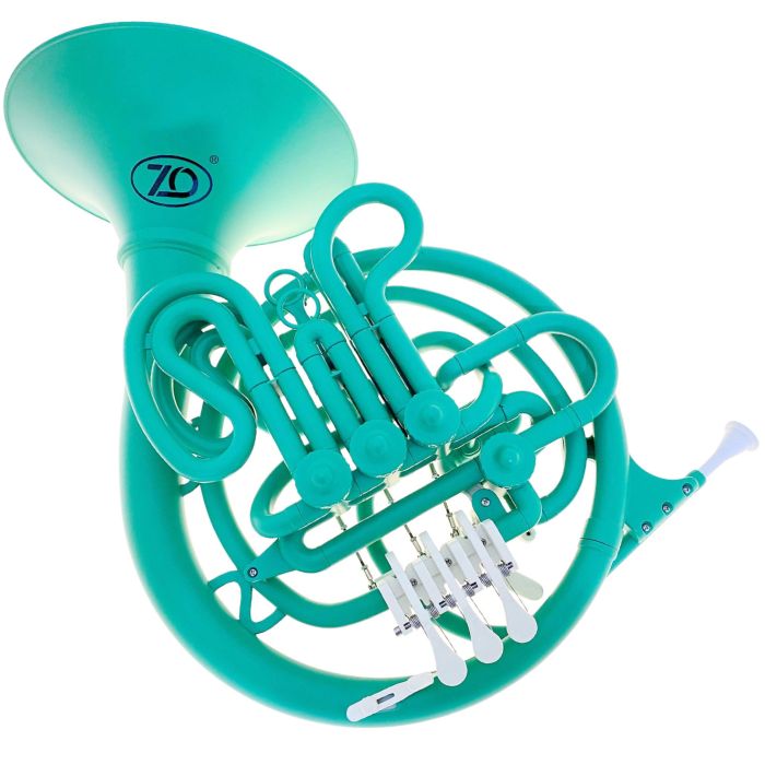 Corno plastica ZO con bocchino e custodia VERDE OPACO main product photo