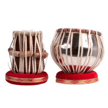 Tabla Set professionale artigianale indiana con borsa 