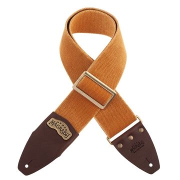 Magrabo' Tracolla chitarra SC Cotone lavato ocra terminali marrone fibbia ottone 8cm Magrabo' Tracolla chitarra SC Cotone lavato ocra terminali marrone fibbia ottone 8cm